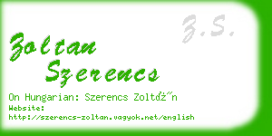 zoltan szerencs business card